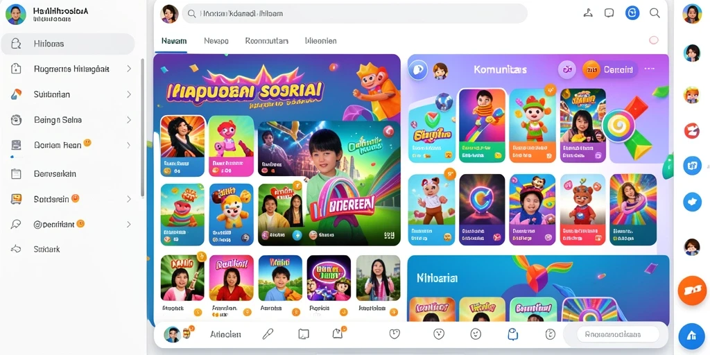 Tampilan level yang menantang dan penuh warna.