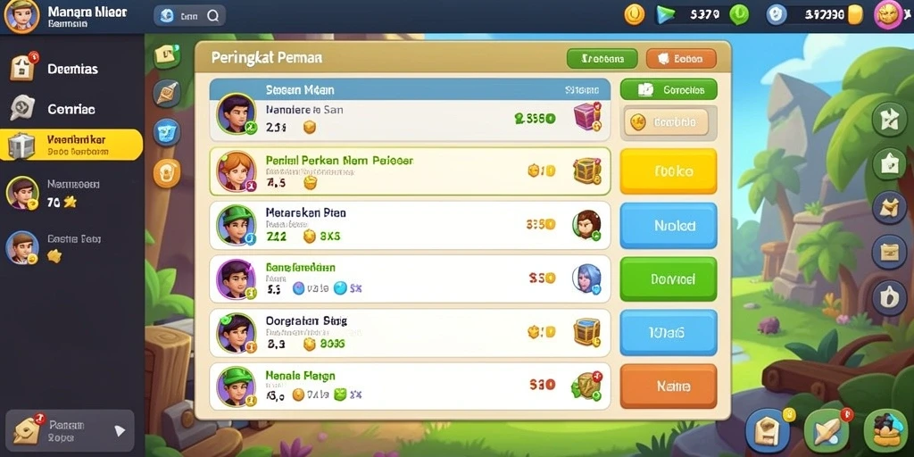 Tampilan awal game yang menarik dan penuh warna.
