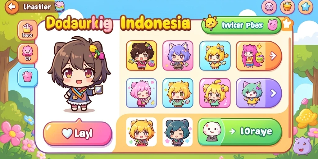 Screenshot menunjukkan aksi seru karakter dalam permainan.