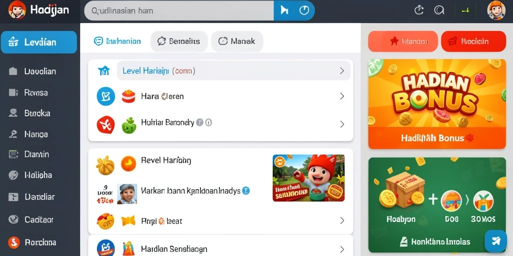 Tampilan menu utama yang intuitif dan menarik.