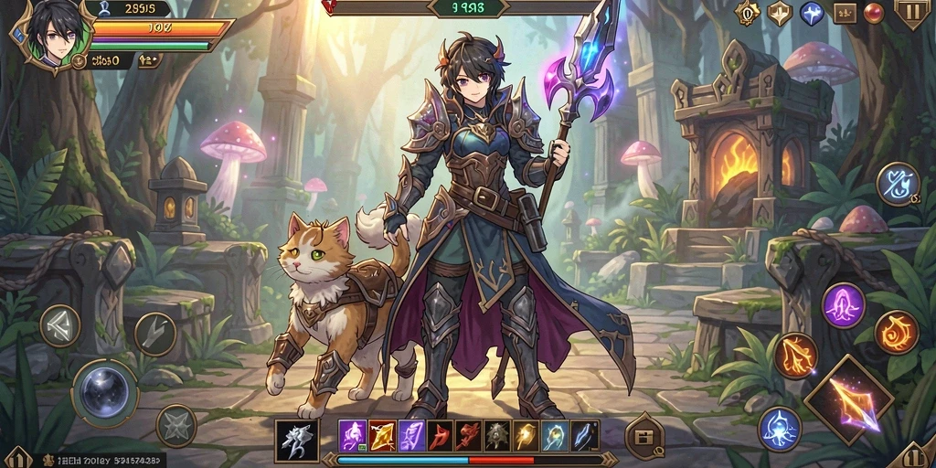 Screenshot menampilkan pemandangan alam yang indah dalam game.